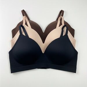 Stylish Women's Bra Set - Black, Cream, Brown